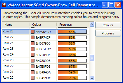 Owner-Draw Cells Demonstration