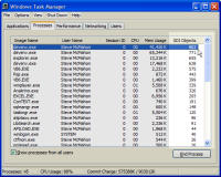Task Manager Showing GDI Objects